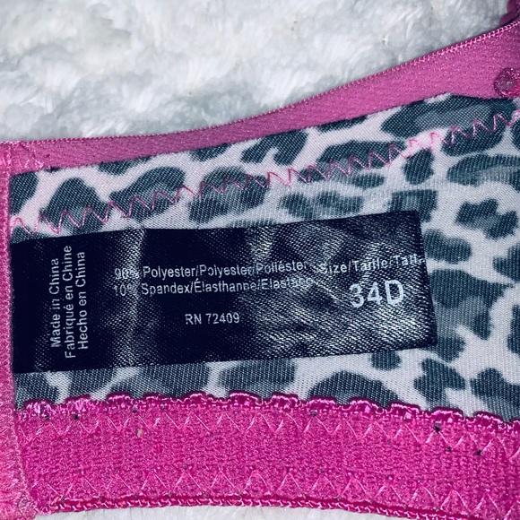 Push Up Bra, Animal Print - 34D - Picture 4 of 4